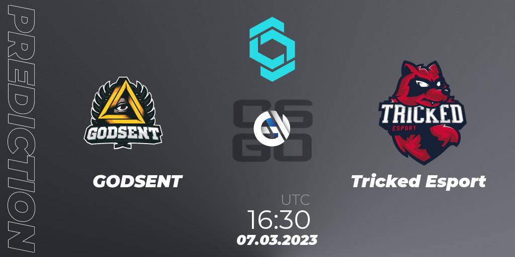 GODSENT vs Tricked Esport: Match Prediction. 07.03.2023 at 16:40, Counter-Strike (CS2), CCT North Europe Series #4