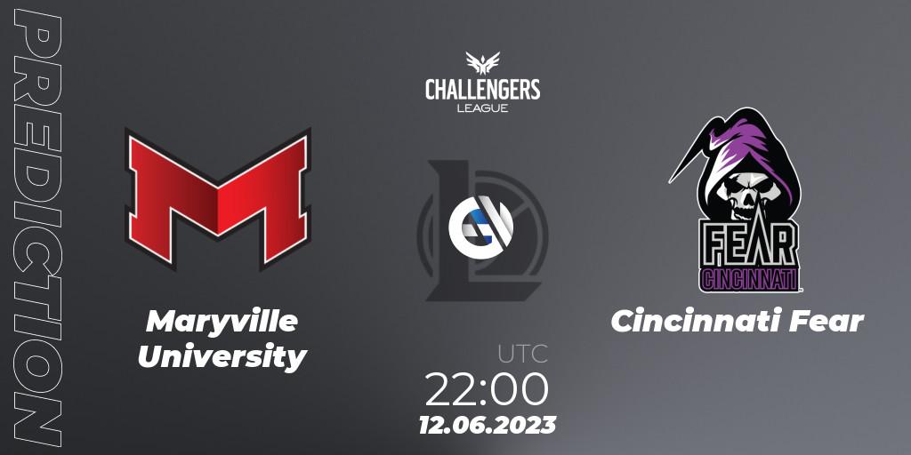 Maryville University vs Cincinnati Fear: Match Prediction. 12.06.2023 at 22:00, LoL, North American Challengers League 2023 Summer - Group Stage