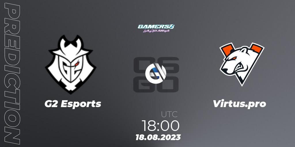 G2 Esports vs Virtus.pro: Match Prediction. 18.08.23, CS2 (CS:GO), Gamers8 2023