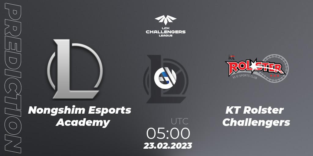 Nongshim Esports Academy vs KT Rolster Challengers: Match Prediction. 23.02.2023 at 05:00, LoL, LCK Challengers League 2023 Spring