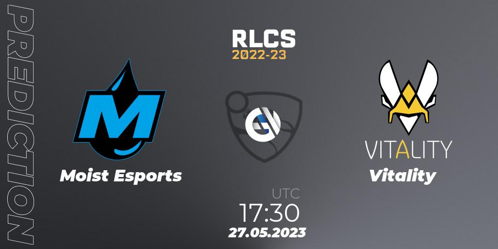 Moist Esports vs Vitality: Match Prediction. 27.05.2023 at 17:30, Rocket League, RLCS 2022-23 - Spring: Europe Regional 2 - Spring Cup