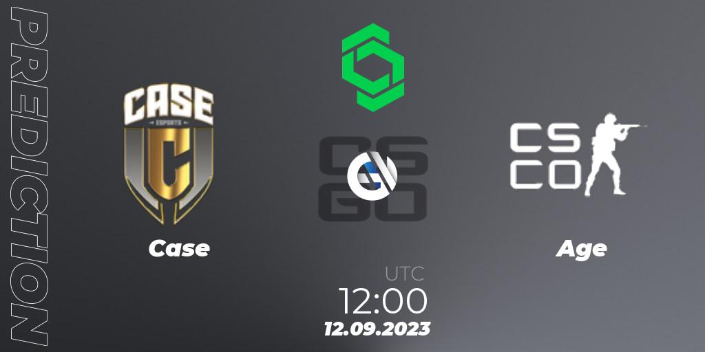 Case vs Age Sports: Match Prediction. 12.09.2023 at 12:00, Counter-Strike (CS2), CCT South America Series #11
