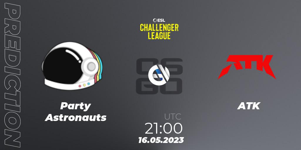 Party Astronauts vs ATK: Match Prediction. 15.05.23, CS2 (CS:GO), ESL Challenger League Season 45: North America