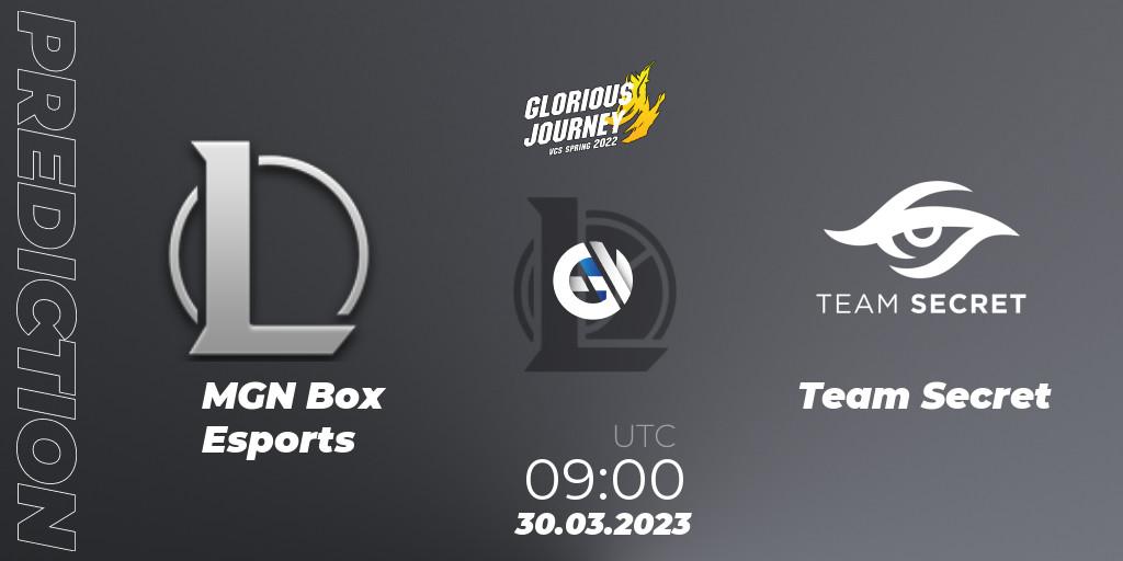 MGN Box Esports vs Team Secret: Match Prediction. 03.03.2023 at 10:00, LoL, VCS Spring 2023 - Group Stage