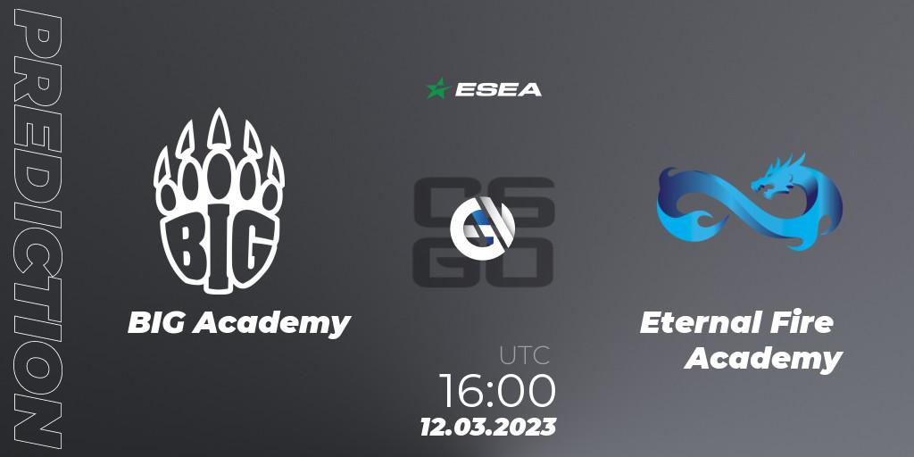 BIG Academy vs Eternal Fire Academy: Match Prediction. 12.03.2023 at 16:00, Counter-Strike (CS2), ESEA Season 44: Advanced Division - Europe
