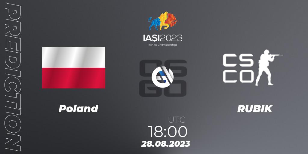Poland vs RUBIK: Match Prediction. 28.08.2023 at 21:00, Counter-Strike (CS2), IESF World Esports Championship 2023