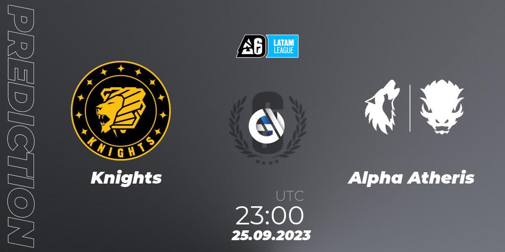 Knights vs Alpha Atheris: Match Prediction. 26.09.2023 at 02:00, Rainbow Six, LATAM League 2023 - Stage 2