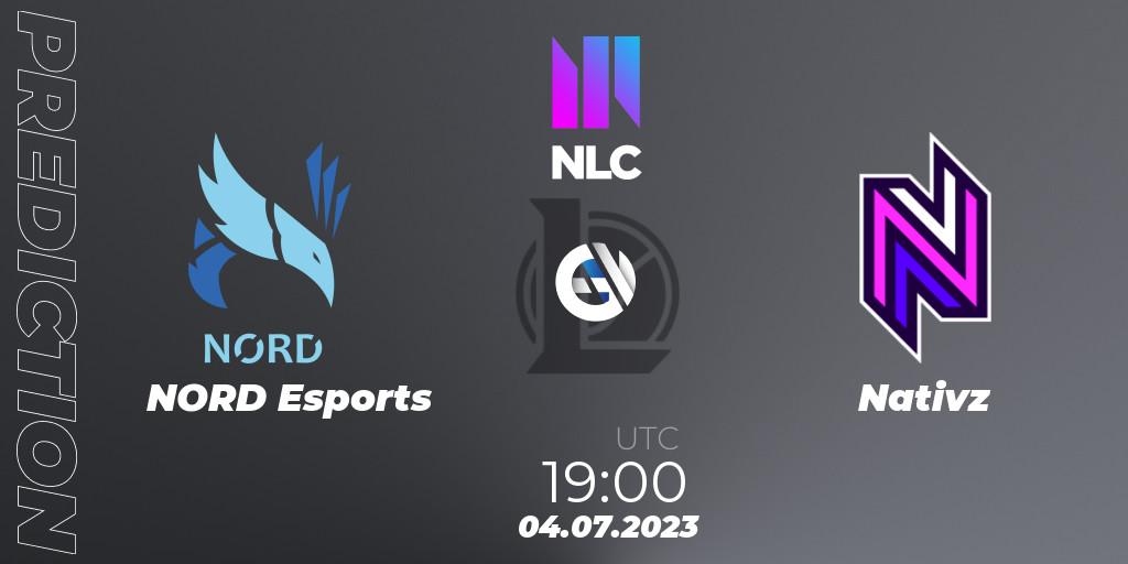 NORD Esports vs Nativz: Match Prediction. 04.07.2023 at 19:00, LoL, NLC Summer 2023 - Group Stage