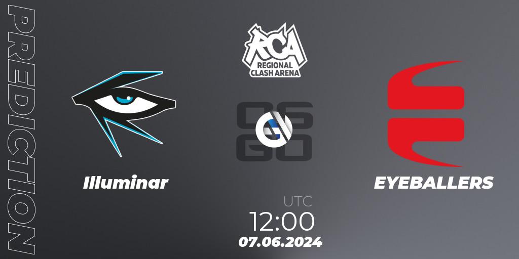 Illuminar vs EYEBALLERS: Match Prediction. 07.06.2024 at 12:00, Counter-Strike (CS2), Regional Clash Arena Europe