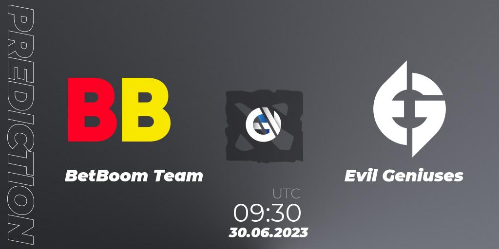 BetBoom Team vs Evil Geniuses: Match Prediction. 30.06.2023 at 08:40, Dota 2, Bali Major 2023 - Group Stage
