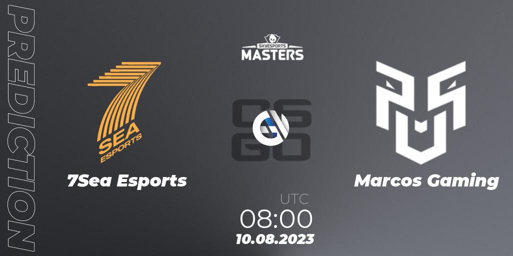 7Sea Esports vs Marcos Gaming: Match Prediction. 10.08.2023 at 08:00, Counter-Strike (CS2), Skyesports Masters 2023: Regular Season