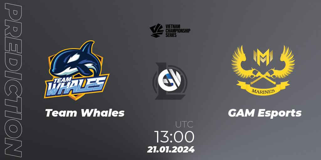 Team Whales vs GAM Esports: Match Prediction. 21.01.2024 at 12:00, LoL, VCS Dawn 2024 - Group Stage