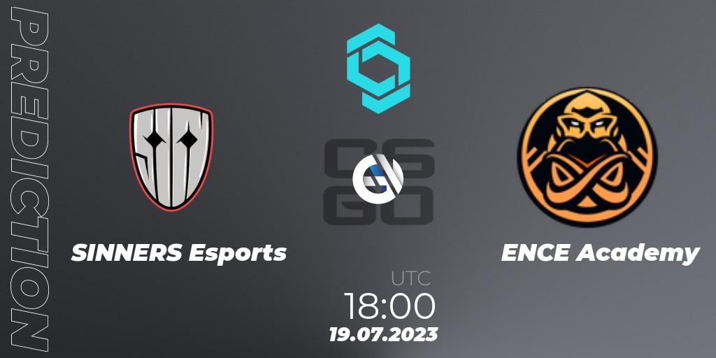 SINNERS Esports vs ENCE Academy: Match Prediction. 19.07.2023 at 19:20, Counter-Strike (CS2), CCT North Europe Series #6