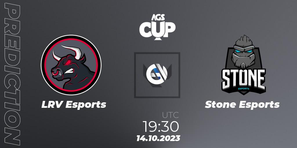 LRV Esports vs Stone Esports: Match Prediction. 14.10.2023 at 19:30, VALORANT, Argentina Game Show Cup 2023