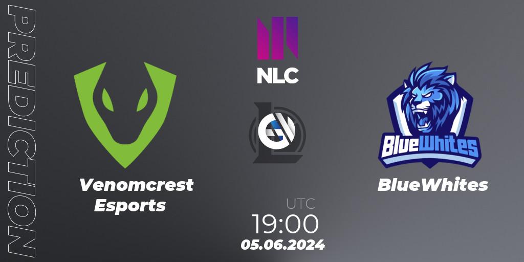 Venomcrest Esports vs BlueWhites: Match Prediction. 02.07.2024 at 16:00, LoL, NLC 1st Division Summer 2024