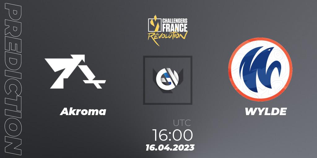Akroma vs WYLDE: Match Prediction. 16.04.2023 at 16:00, VALORANT, VALORANT Challengers France: Revolution Split 2 - Regular Season