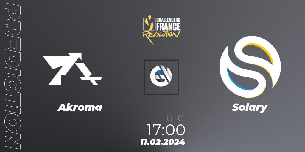 Akroma vs Solary: Match Prediction. 11.02.24, VALORANT, VALORANT Challengers 2024 France: Revolution Split 1