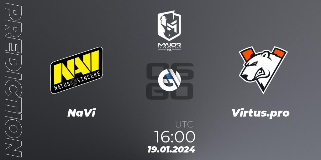 NaVi vs Virtus.pro: Match Prediction. 19.01.24, CS2 (CS:GO), PGL CS2 Major Copenhagen 2024 Europe RMR Closed Qualifier