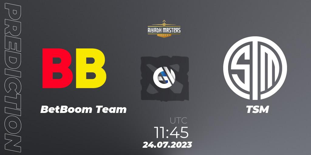 BetBoom Team vs TSM: Match Prediction. 24.07.2023 at 11:59, Dota 2, Riyadh Masters 2023 - Group Stage