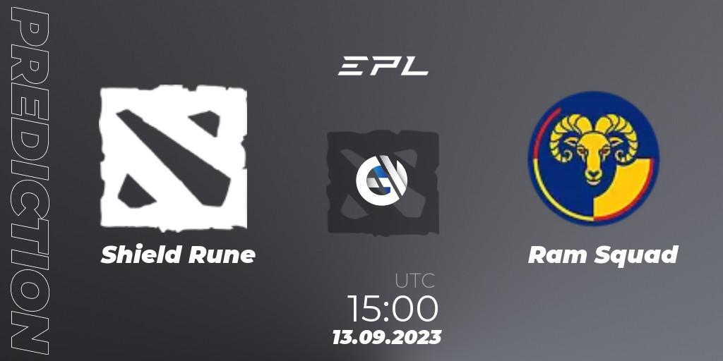Shield Rune vs Ram Squad: Match Prediction. 13.09.2023 at 15:00, Dota 2, European Pro League Season 12