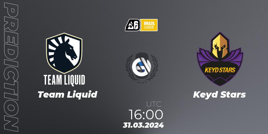 Team Liquid vs Keyd Stars: Match Prediction. 31.03.24, Rainbow Six, Brazil League 2024 - Stage 1