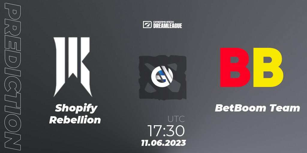 Shopify Rebellion vs BetBoom Team: Match Prediction. 11.06.23, Dota 2, DreamLeague Season 20 - Group Stage 1