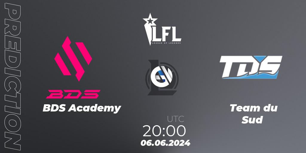BDS Academy vs Team du Sud: Match Prediction. 06.06.2024 at 20:00, LoL, LFL Summer 2024