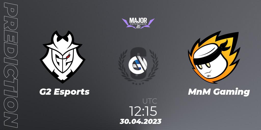 G2 Esports vs MnM Gaming: Match Prediction. 30.04.2023 at 12:15, Rainbow Six, BLAST R6 Major Copenhagen 2023