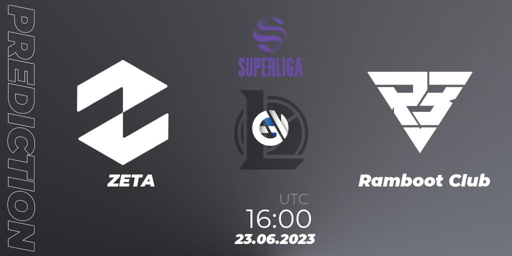ZETA vs Ramboot Club: Match Prediction. 23.06.2023 at 16:00, LoL, LVP Superliga 2nd Division 2023 Summer