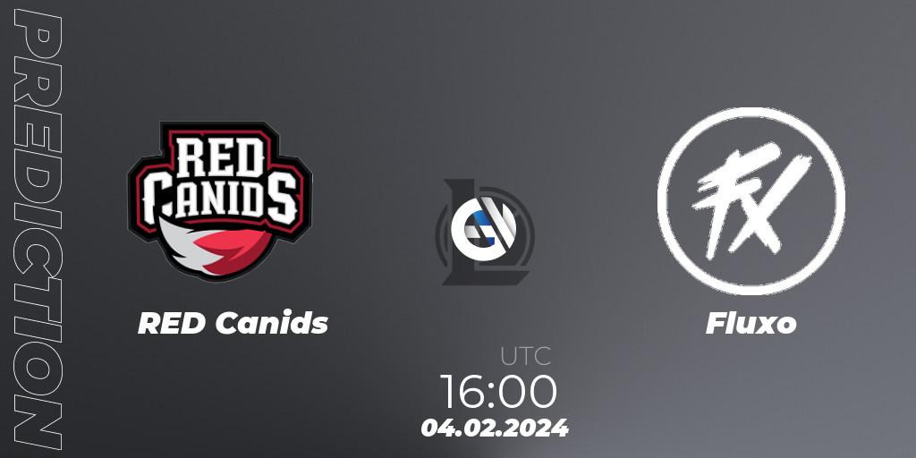 RED Canids vs Fluxo: Match Prediction. 04.02.2024 at 16:00, LoL, CBLOL Split 1 2024 - Group Stage