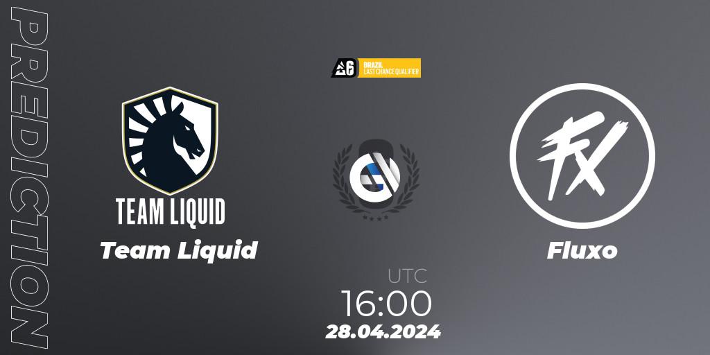 Team Liquid vs Fluxo: Match Prediction. 28.04.2024 at 16:00, Rainbow Six, Brazil League 2024 - Stage 1: Last Chance Qualifier