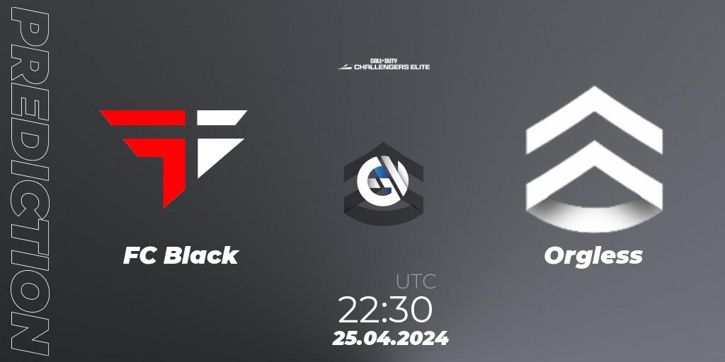 FC Black vs Orgless: Match Prediction. 25.04.2024 at 22:30, Call of Duty, Call of Duty Challengers 2024 - Elite 2: NA