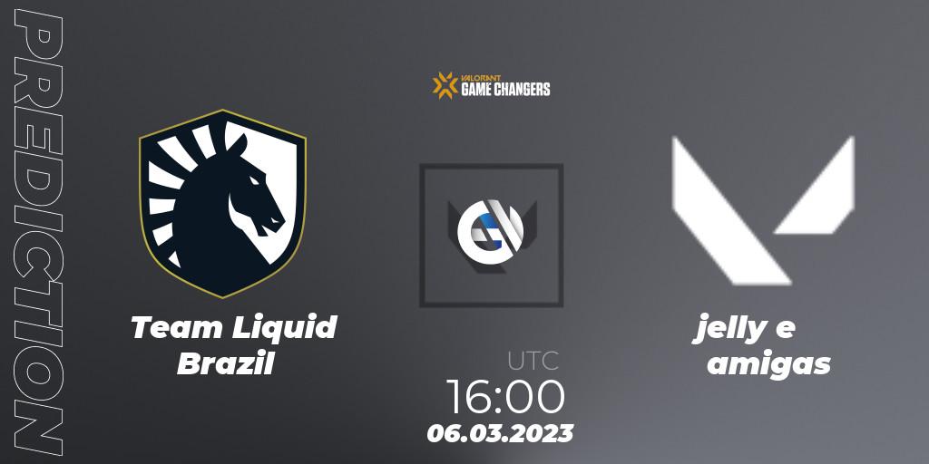 Team Liquid Brazil vs jelly e amigas: Match Prediction. 06.03.2023 at 21:00, VALORANT, VCT 2023: Game Changers Brazil Series 1 - Qualifier 3