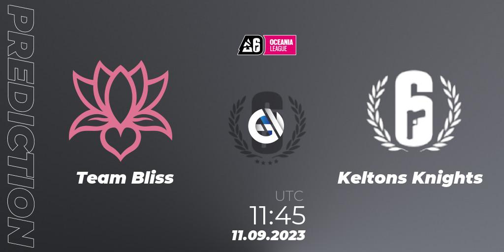 Team Bliss vs Keltons Knights: Match Prediction. 11.09.23, Rainbow Six, Oceania League 2023 - Stage 2