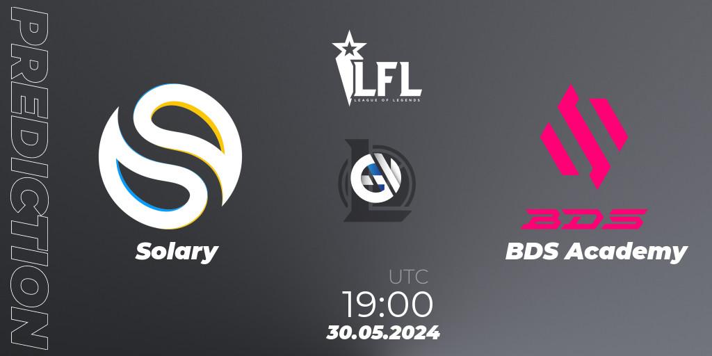 Solary vs BDS Academy: Match Prediction. 30.05.2024 at 19:00, LoL, LFL Summer 2024