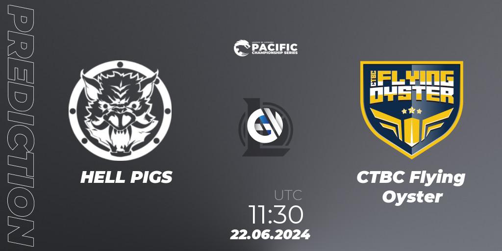 HELL PIGS vs CTBC Flying Oyster: Match Prediction. 22.06.2024 at 11:30, LoL, PCS Summer 2024