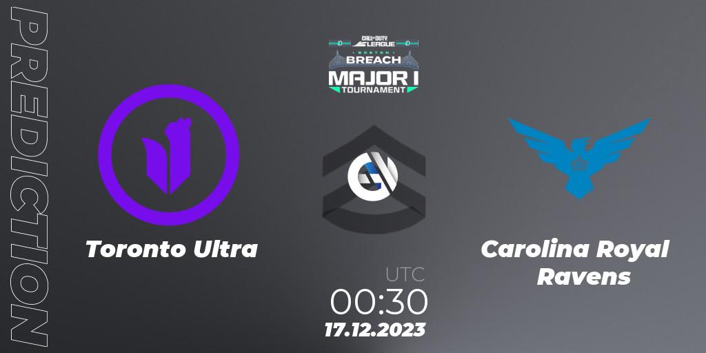 Toronto Ultra vs Carolina Royal Ravens: Match Prediction. 17.12.2023 at 00:30, Call of Duty, Call of Duty League 2024: Stage 1 Major Qualifiers
