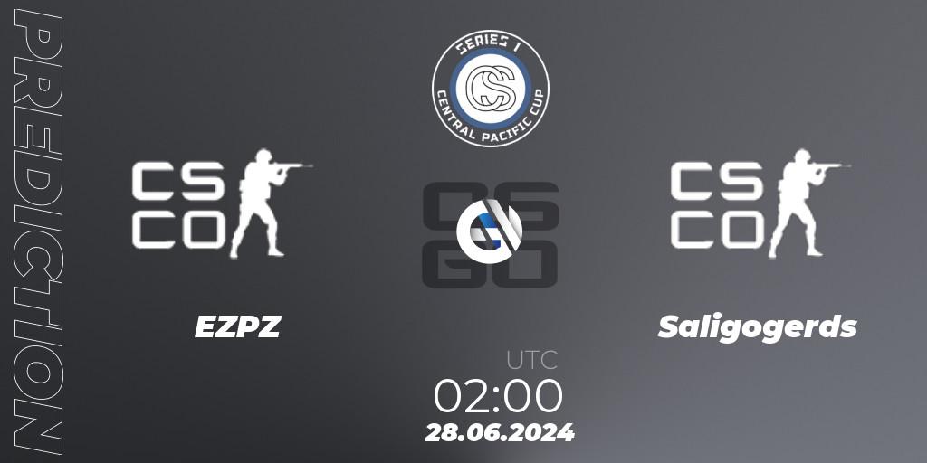 EZPZ vs Saligogerds: Match Prediction. 28.06.2024 at 02:00, Counter-Strike (CS2), Central Pacific Cup: Series 1