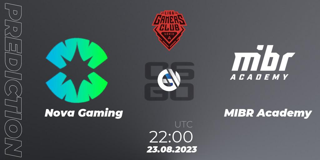 Nova Gaming vs MIBR Academy: Match Prediction. 23.08.2023 at 22:00, Counter-Strike (CS2), Gamers Club Liga Série A: August 2023