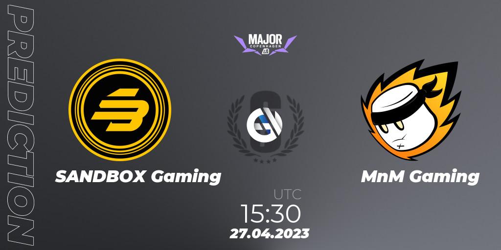 SANDBOX Gaming vs MnM Gaming: Match Prediction. 27.04.2023 at 15:30, Rainbow Six, BLAST R6 Major Copenhagen 2023