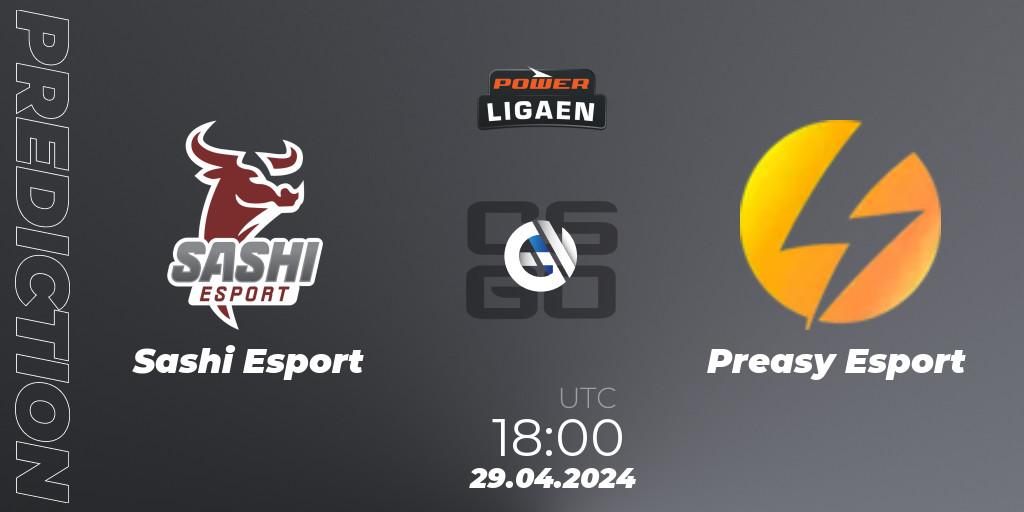 Sashi Esport vs Preasy Esport: Match Prediction. 29.04.2024 at 18:00, Counter-Strike (CS2), Dust2.dk Ligaen Season 26