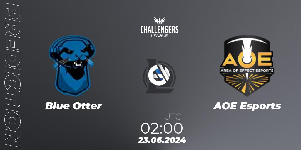 Blue Otter vs AOE Esports: Match Prediction. 23.06.2024 at 02:00, LoL, NACL Summer 2024 - Group Stage
