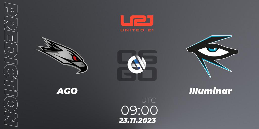 AGO vs Illuminar: Match Prediction. 23.11.2023 at 15:00, Counter-Strike (CS2), United21 Season 8