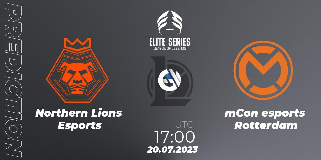 Northern Lions Esports vs mCon esports Rotterdam: Match Prediction. 20.07.2023 at 17:00, LoL, Elite Series Summer 2023