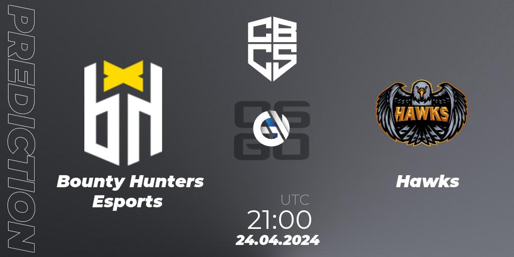 Bounty Hunters Esports vs Hawks: Match Prediction. 24.04.24, CS2 (CS:GO), CBCS Season 4: Open Qualifier #1