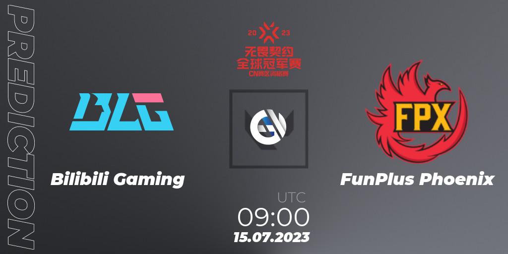 Bilibili Gaming vs FunPlus Phoenix: Match Prediction. 15.07.2023 at 09:00, VALORANT, VALORANT Champions Tour 2023: China Qualifier