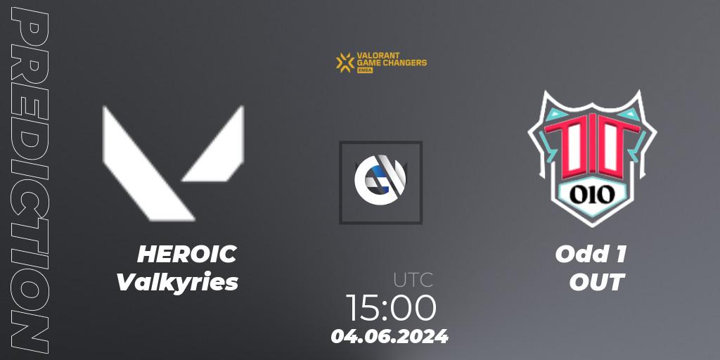 HEROIC Valkyries vs Odd 1 OUT: Match Prediction. 04.06.2024 at 15:00, VALORANT, VCT 2024: Game Changers EMEA Stage 2