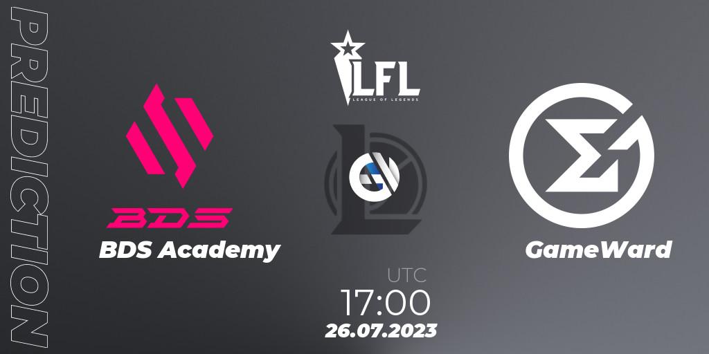 BDS Academy vs GameWard: Match Prediction. 26.07.2023 at 17:00, LoL, LFL Summer 2023 - Group Stage