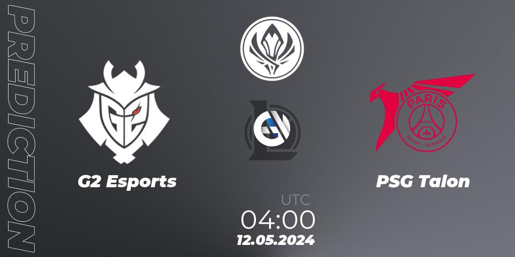 G2 Esports vs PSG Talon: Match Prediction. 12.05.2024 at 04:00, LoL, Mid Season Invitational 2024 - Bracket Stage