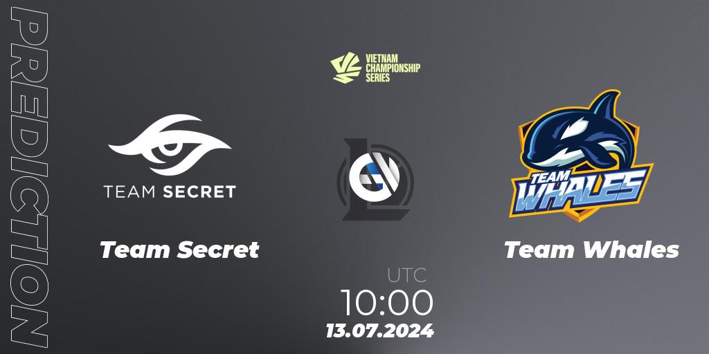 Team Secret vs Team Whales: Match Prediction. 26.07.2024 at 10:00, LoL, VCS Summer 2024 - Group Stage